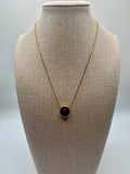 Pallasite Gold Plated Stainless Steel Necklace